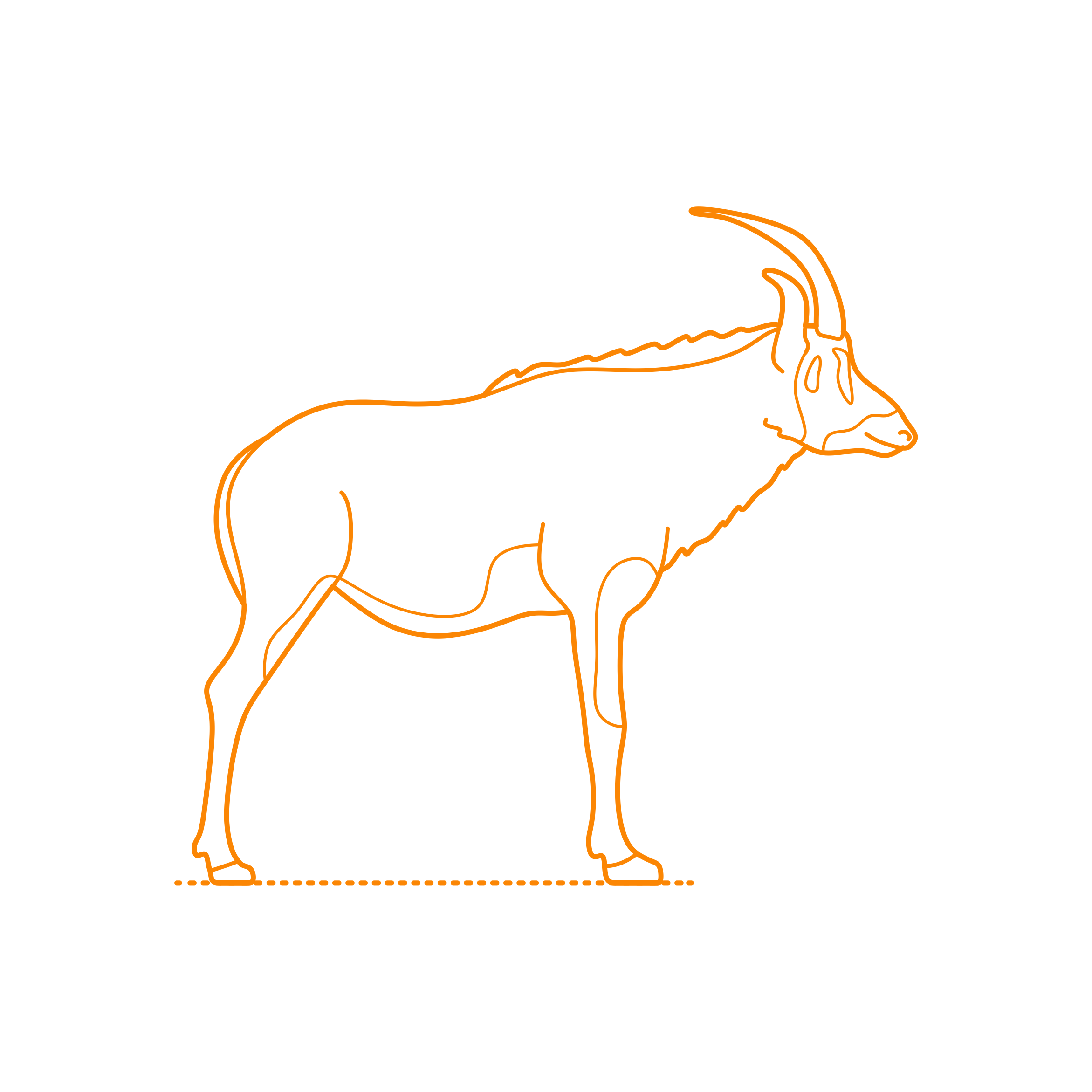 Animals Antelopes Roan Antelope Stencil Svg Design File Free Vectors